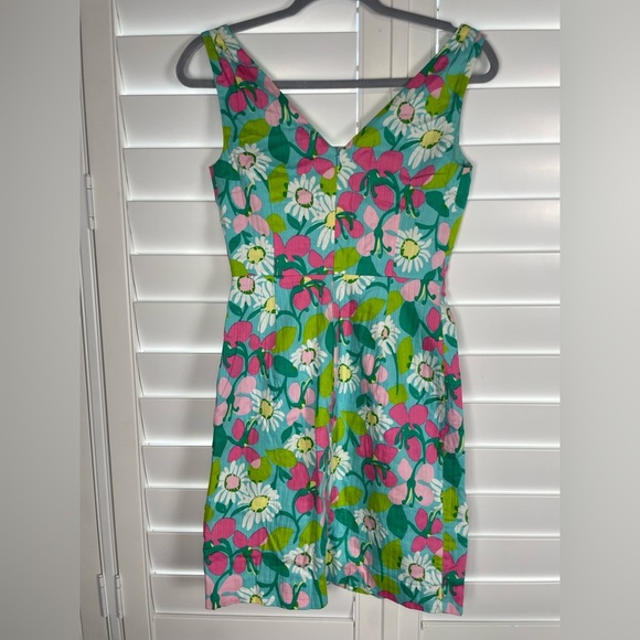 $148 LILLY PULITZER SZ 0 Blossom Lined Sleeveless Floral Dress in Printed Dobby - Picture 5 of 13